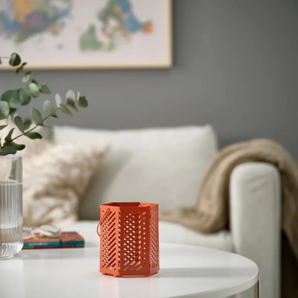 4 Hexagonal Metal Lanterns Set